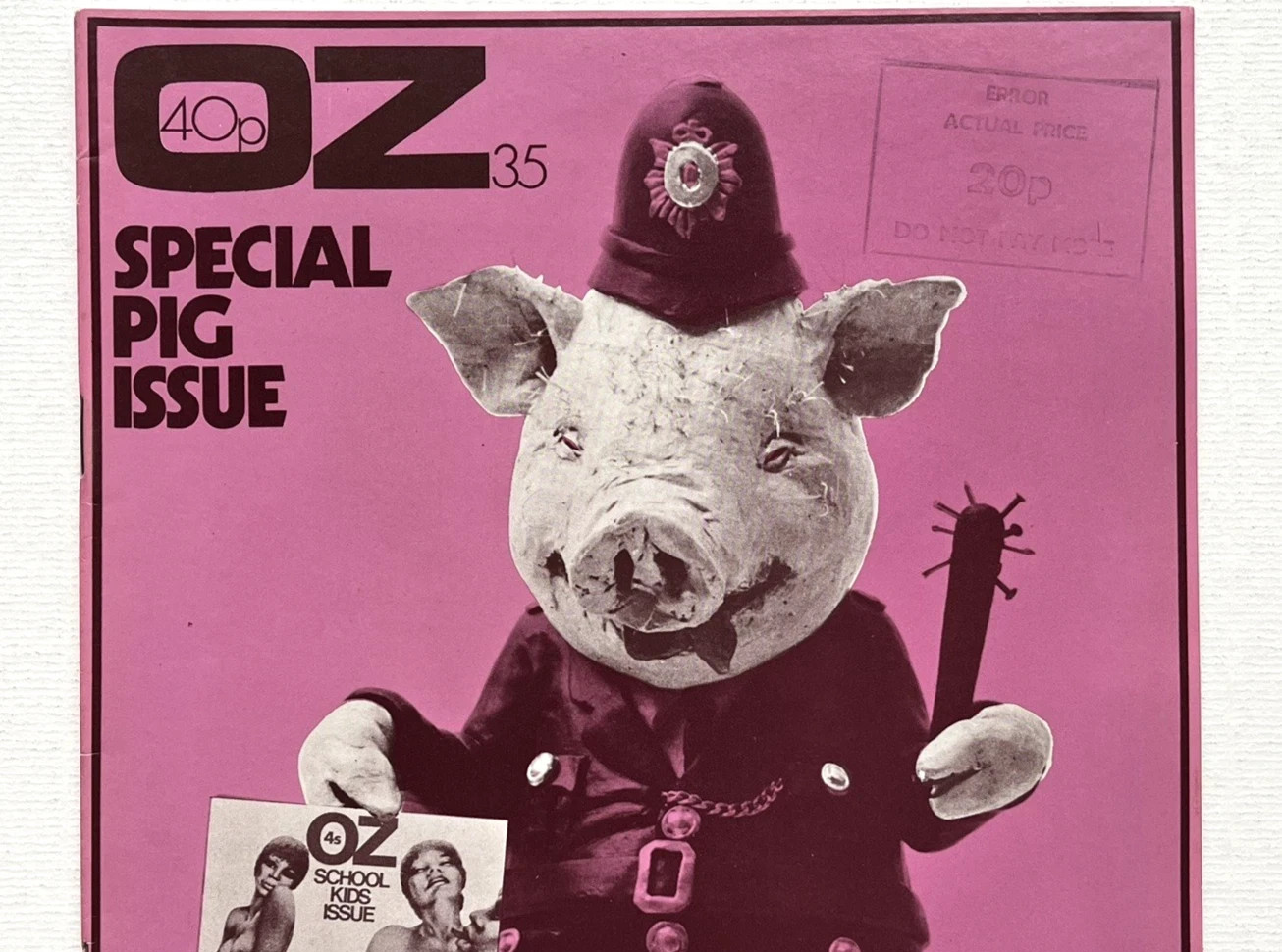 OZ MAGAZINE No.35. Brown pig cover variant. Excellent condition.