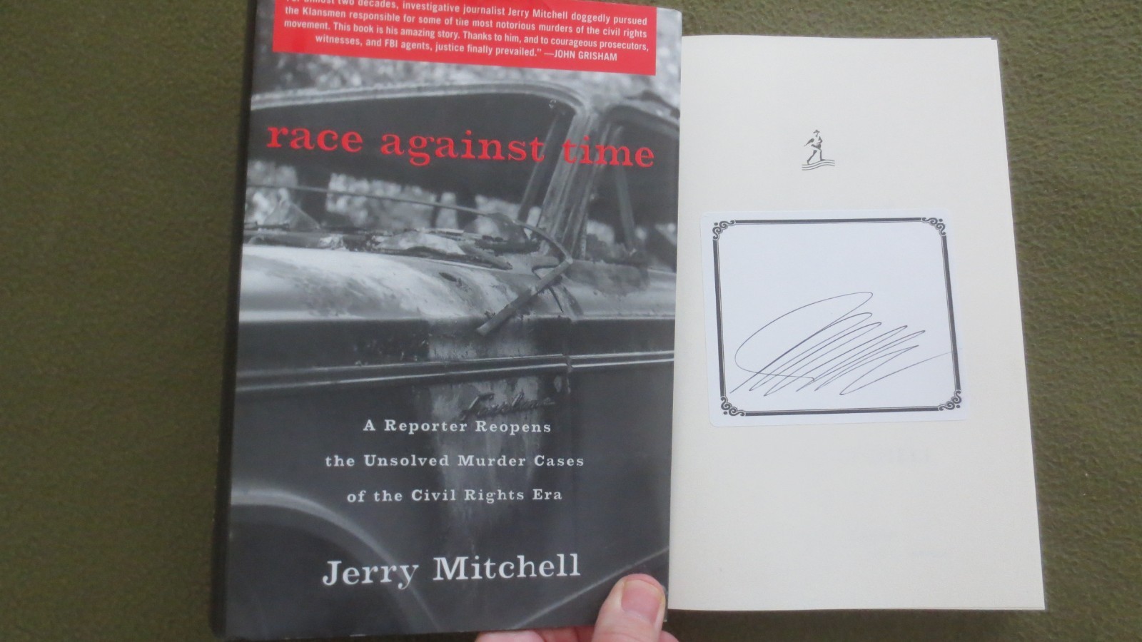 Race Against Time, Mitchell SIGNED Civil Rights Murders, Alabama Mississippi KKK