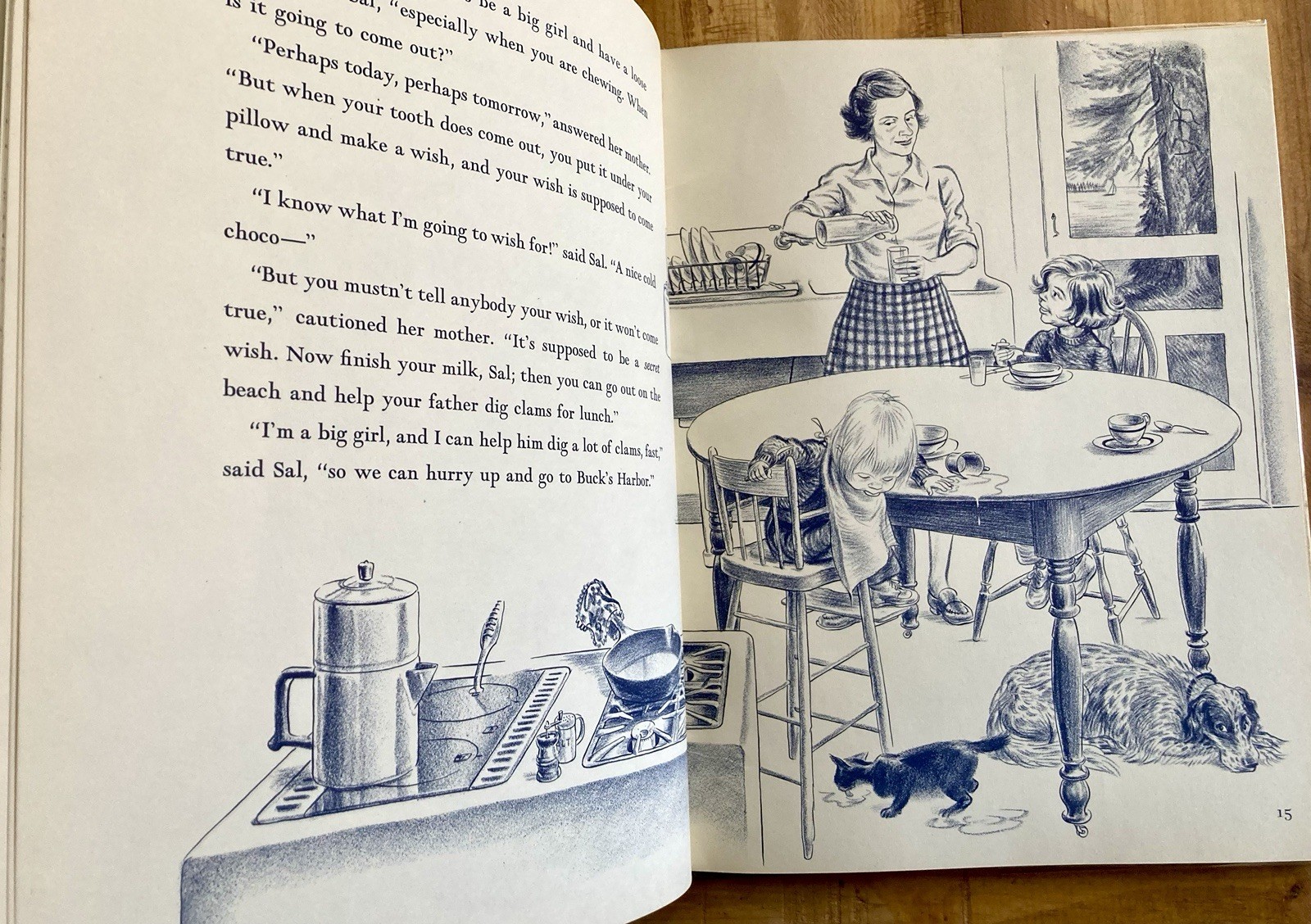 ONE MORNING IN MAINE by ROBERT McCLOSKEY 1952 FIRST PRINTING HC/DJ NEW ENGLAND