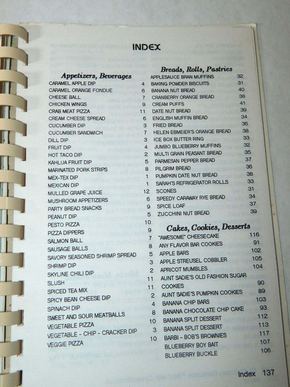 Vintage Saint Brendan Catholic Church Recipes Cookbook, Hilliard, Ohio 1992