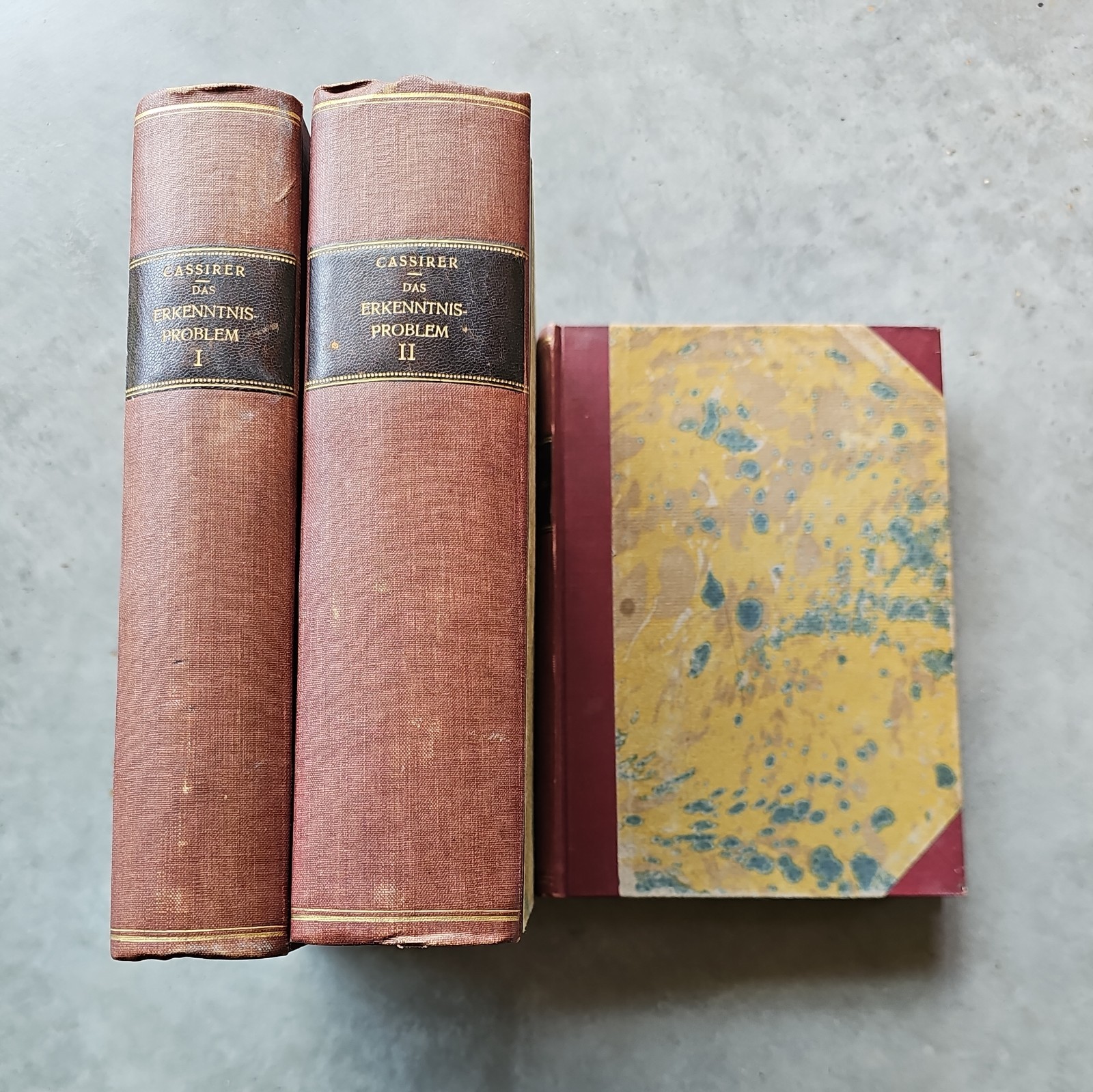 Ernst Cassirer: Das Erkenntnisproblem, Volumes 1-3 | Vol 1 & 2 1922, Vol 3 1920