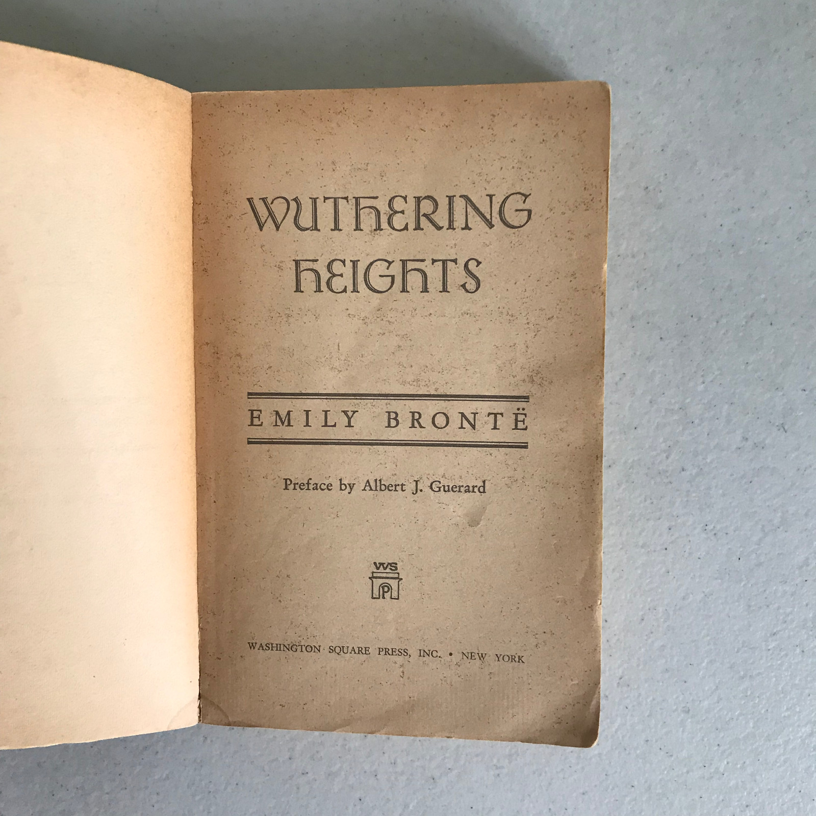 Wuthering Heights by Emily Bronte Vintage A Washington Square Press Paperback