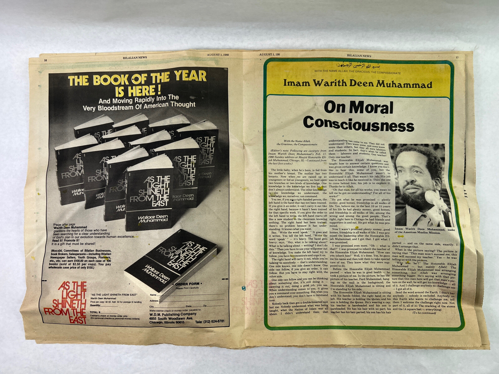 Warith Muhammad Bilalian News V.5 N.39 1980 Nation Of Islam Newspaper Vintage