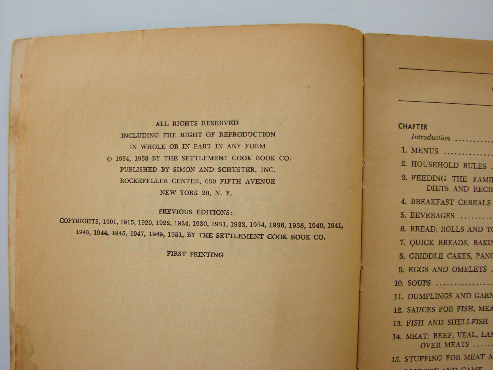 The Heart of the Settlement Cookbook, Simon and Shuster, 1958