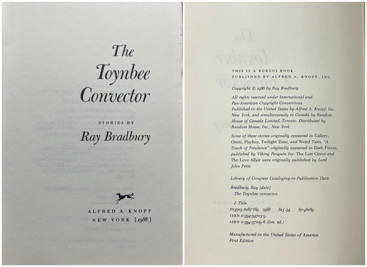 Ray Bradbury / lot of 8 hardcover First & early Editions