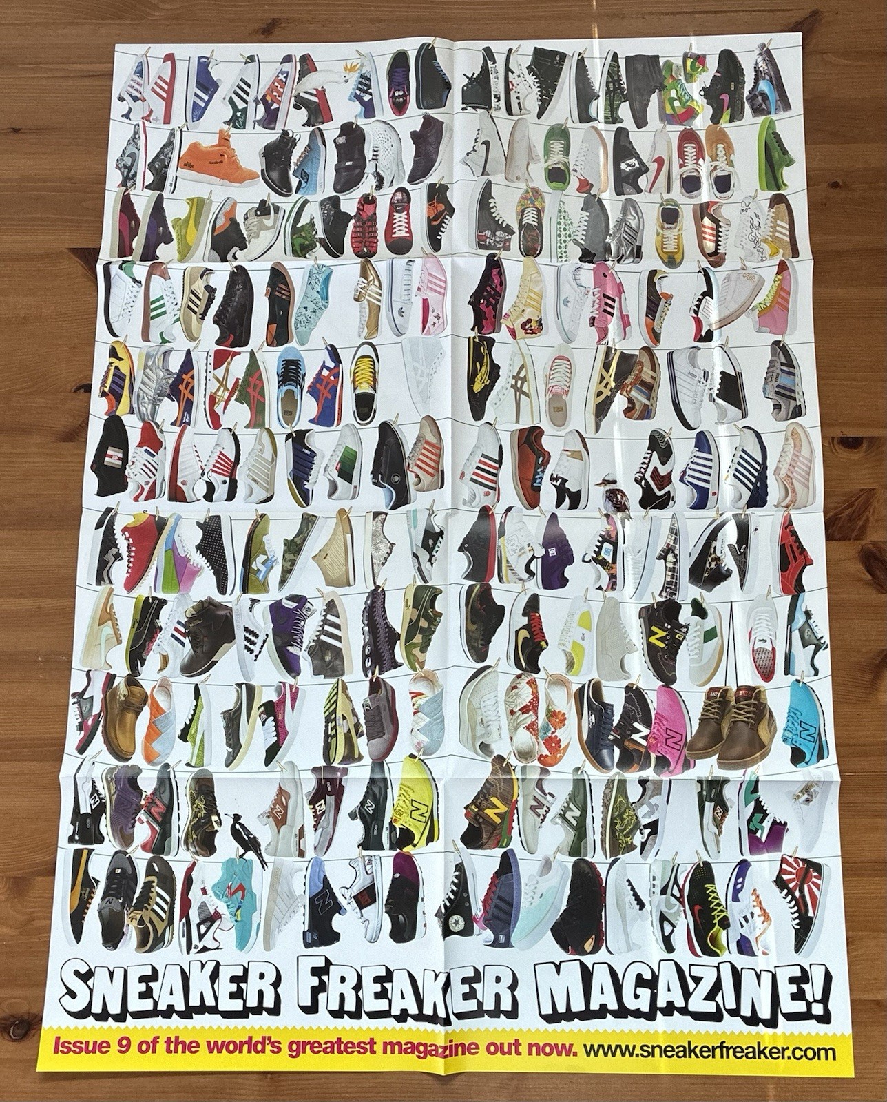 SNEAKER FREAKER MAGAZINE – ISSUE 9 PROMOTIONAL POSTER – 23.5” x 33” Inches Promo