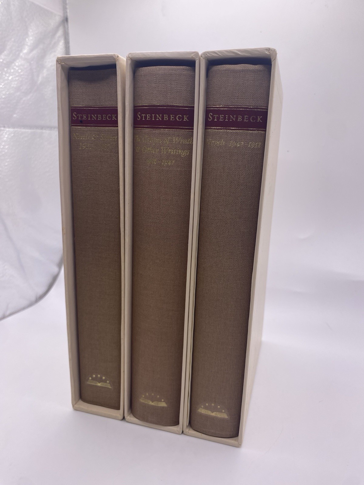 Library of America John Steinbeck 3 Volumes in Slipcase.