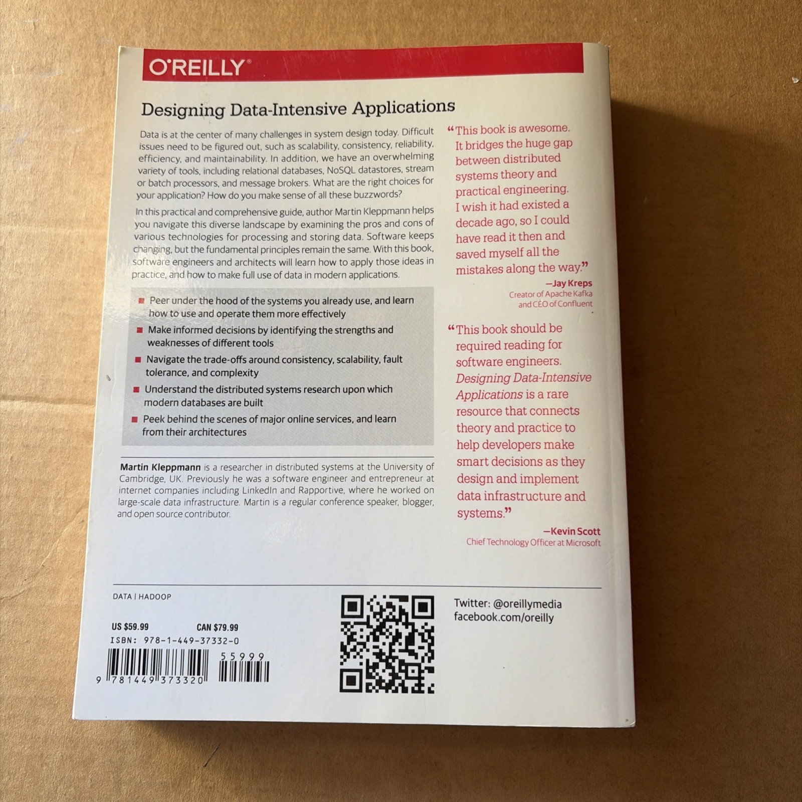 Designing Data-Intensive Applications : The Big Ideas Behind Reliable, Scalable,