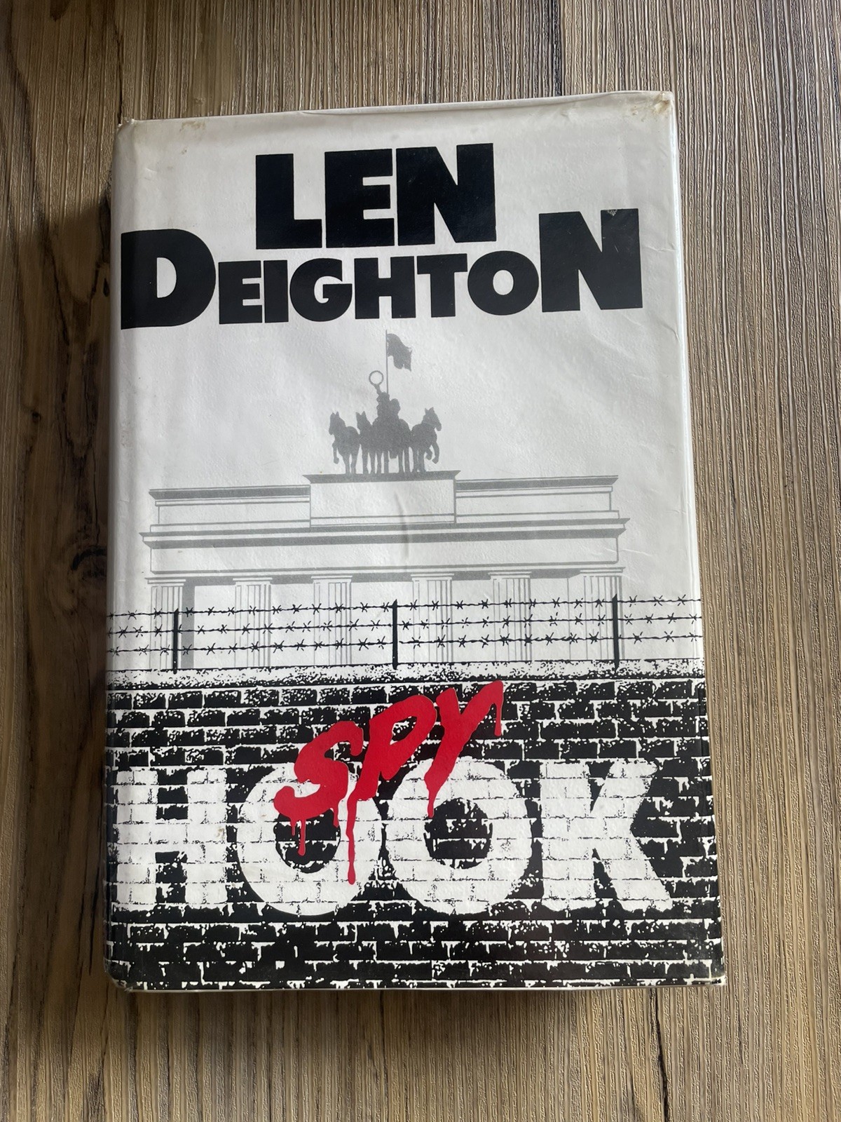 Spy Hook by Len Deighton hardback book vintage ex library copy 1990 old