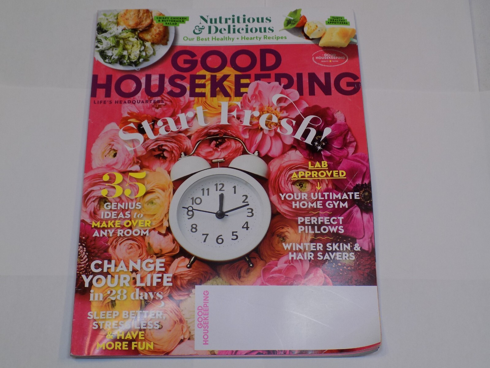 Good Housekeeping Magazine January February 2021 Start Fresh Perfect Pillows