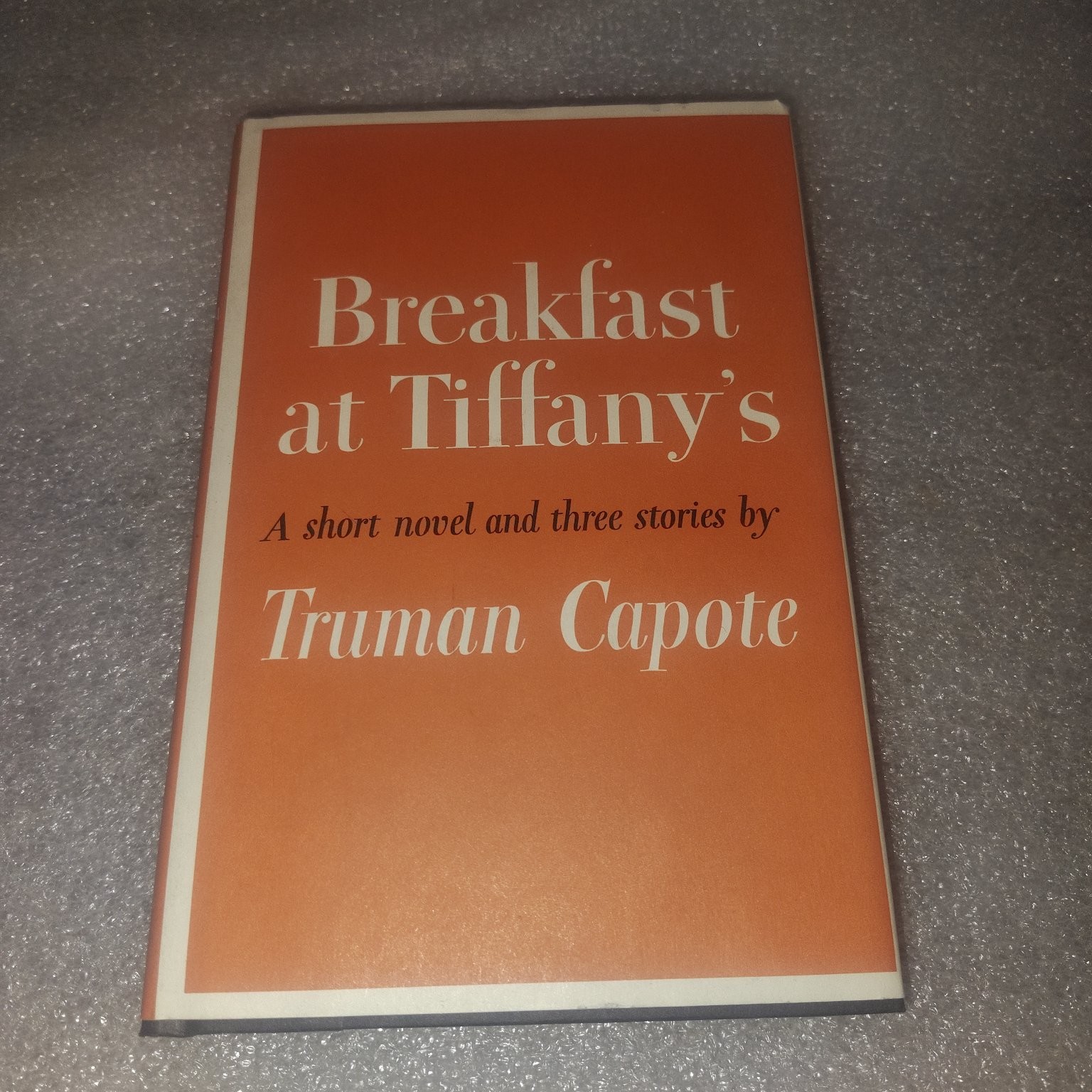 Breakfast at Tiffany’s Truman Capote 1958 HC DJ