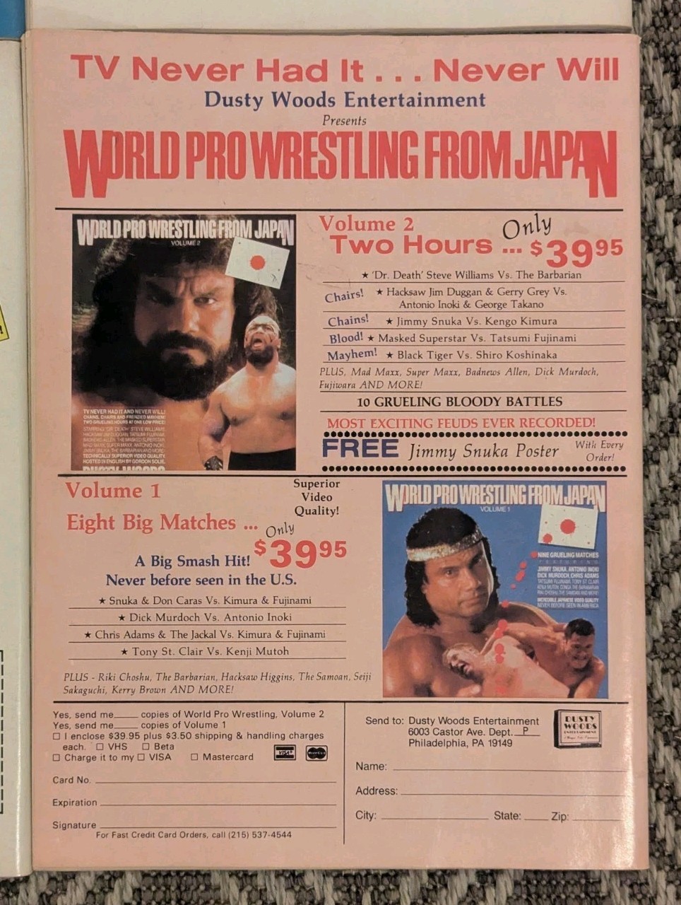 The Wrestler Vintage Pro Wrestling Magazines Lot of Ten – 1982/1986/1987