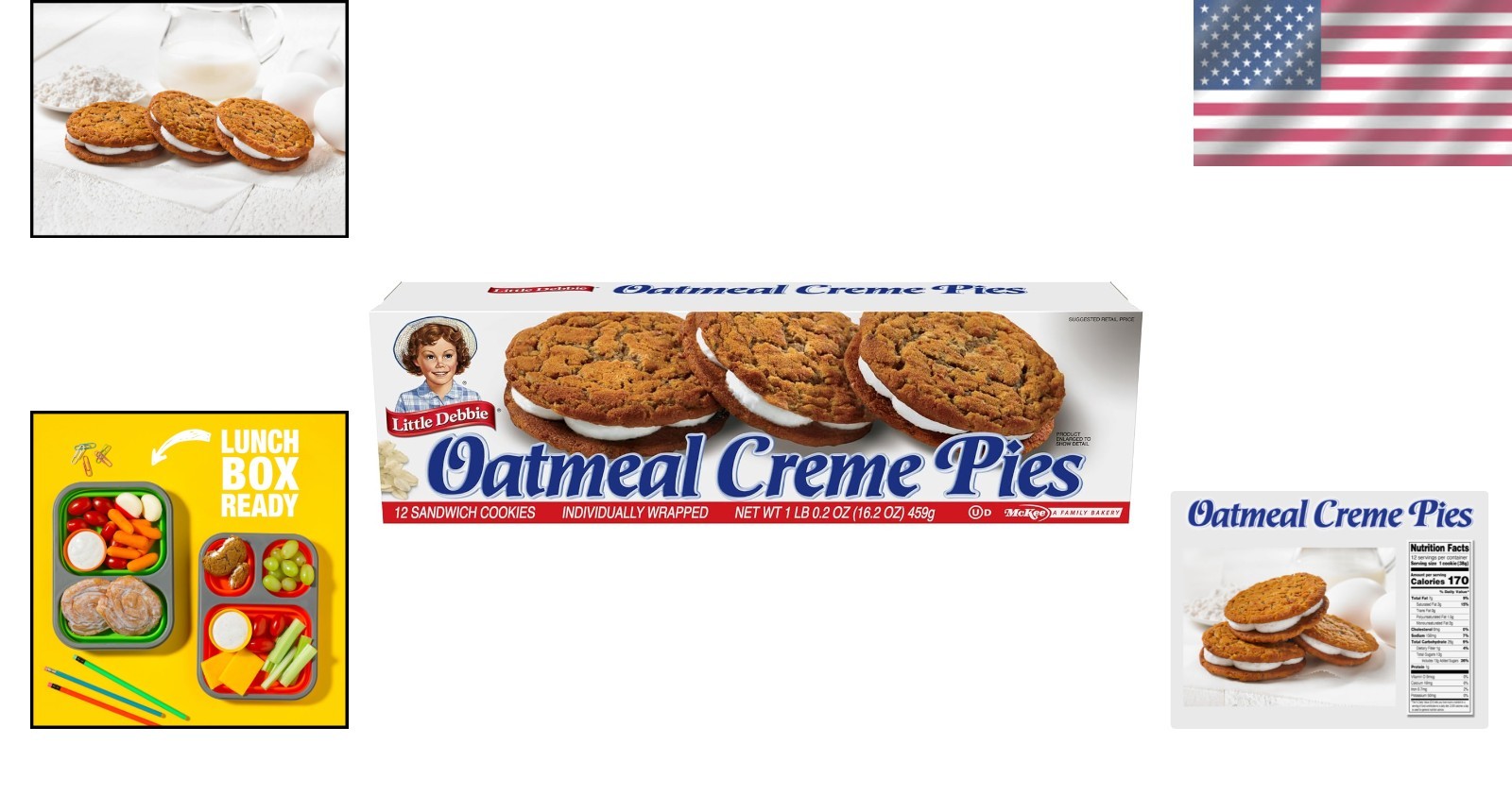 Wholesome Oatmeal Crème Pies – 12 Individually Wrapped Sandwich Cookies, 16.2 OZ