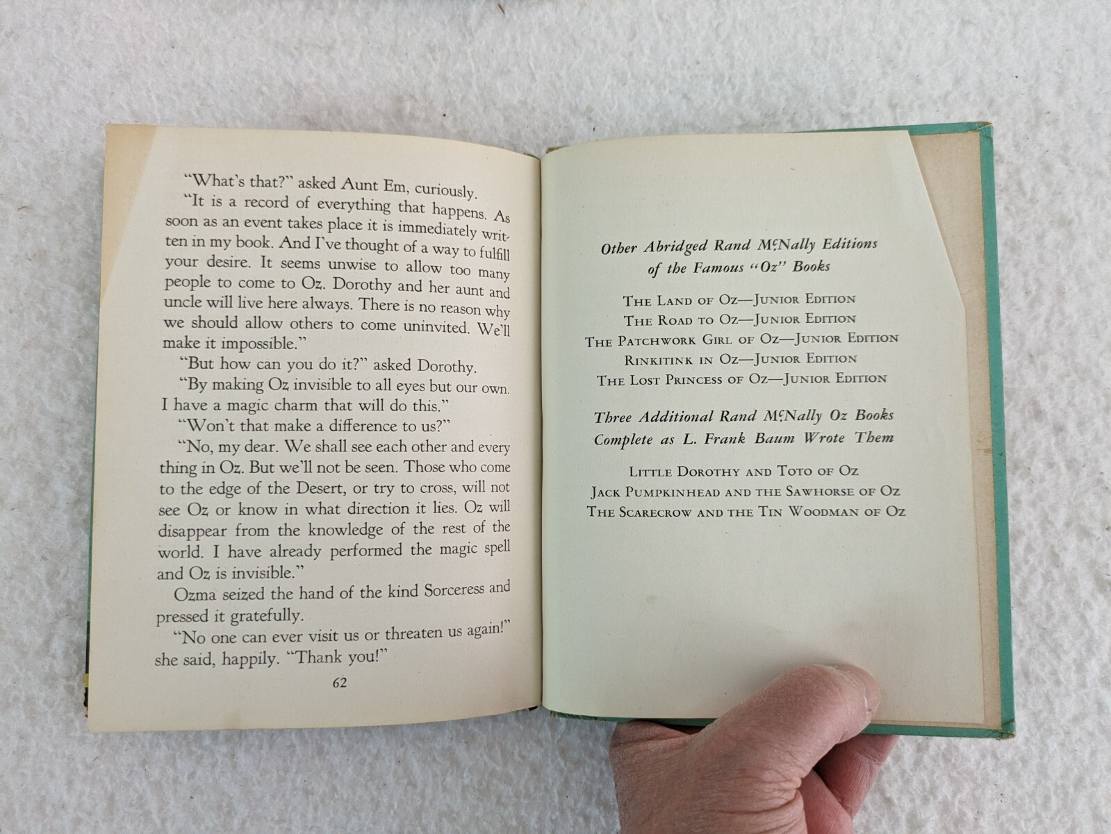 Lot of 5 WIZARD OF OZ JUNIOR EDITIONS L. Frank Baum Rand McNally 1939