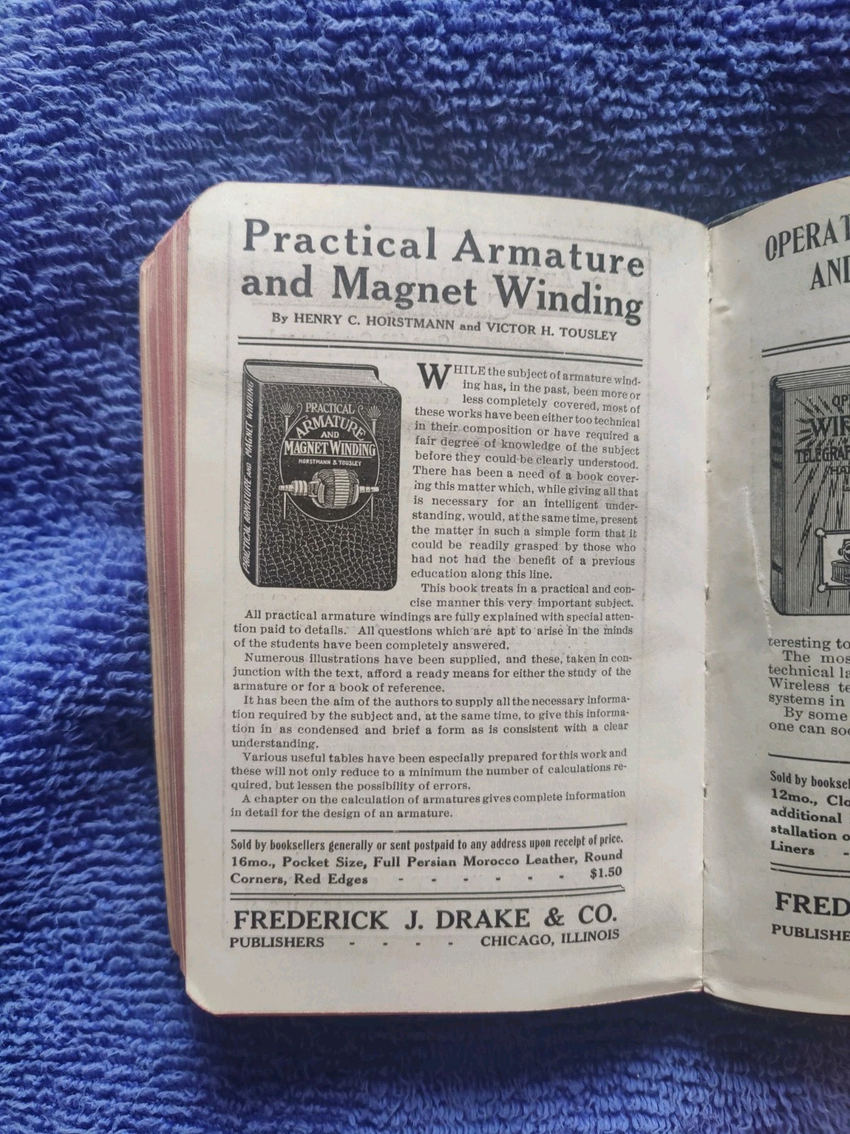 Electrician’s Operating And Testing Manual Horstmann And Tousley 1910 Leather