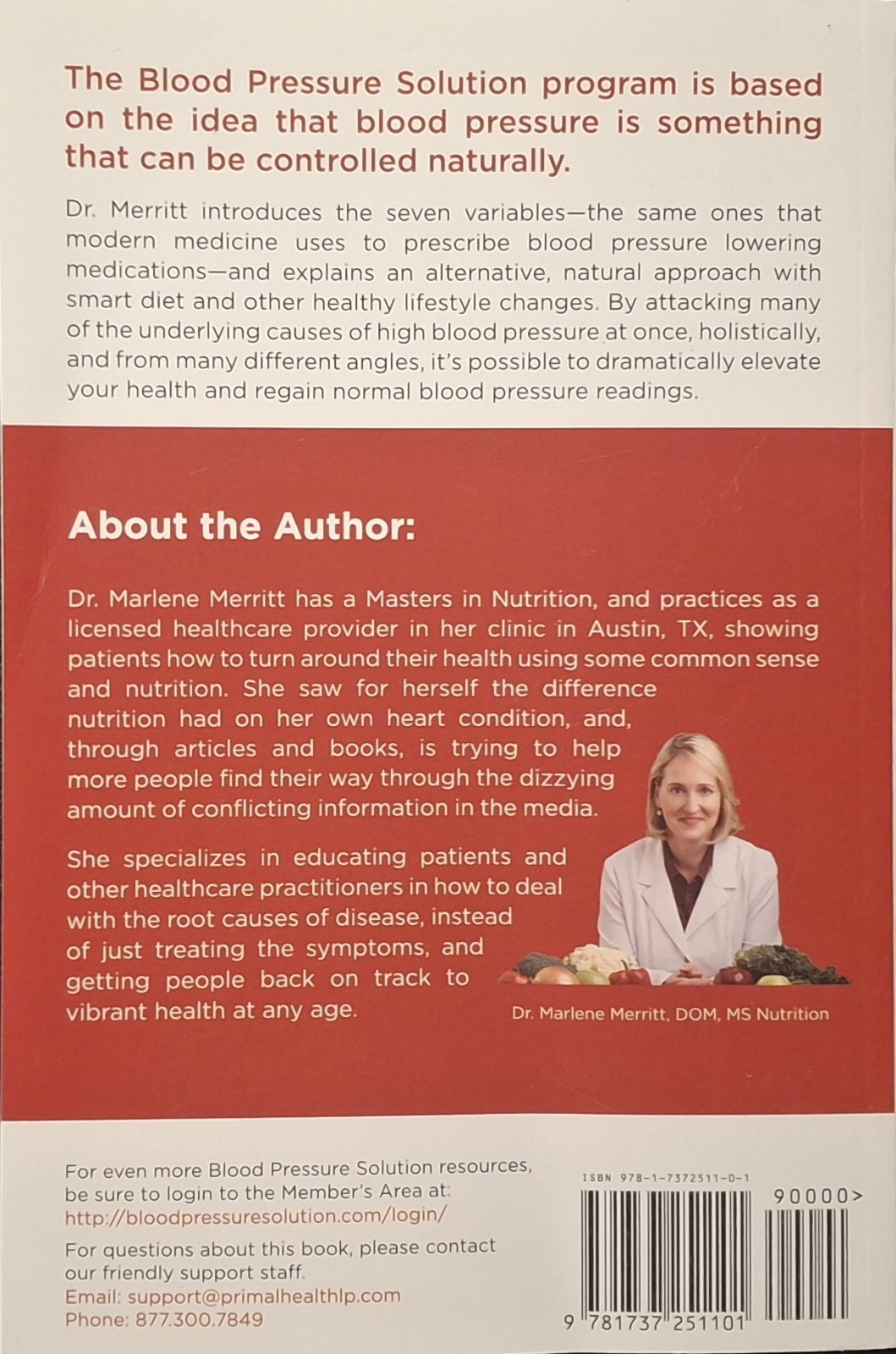 The Blood Pressure Solution 2nd Edition Book by Marlene Merritt Natural Remedies