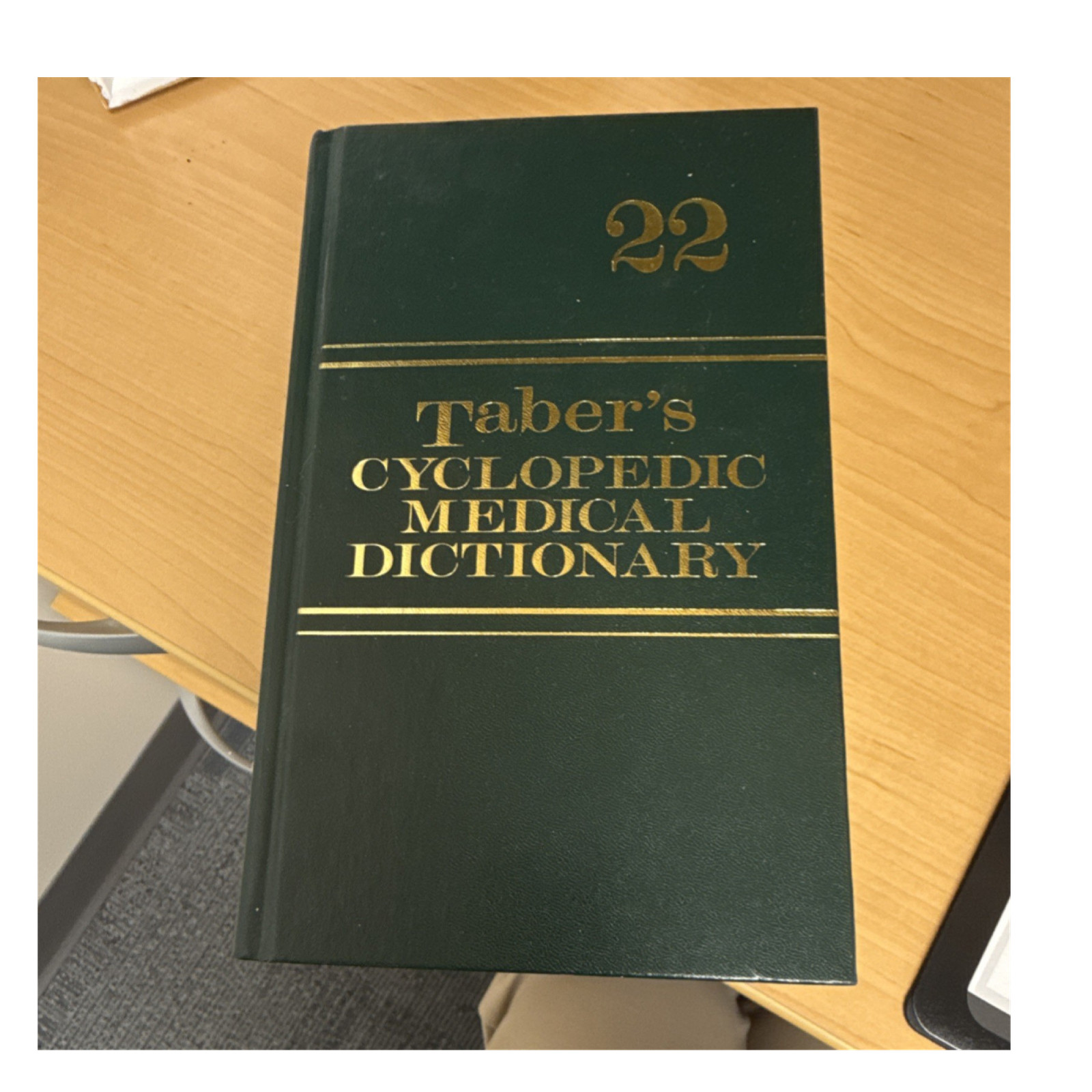 Taber’s Cyclopedic Medical Dictionary 22nd Ed F.A.Davis Hardcover Medicine