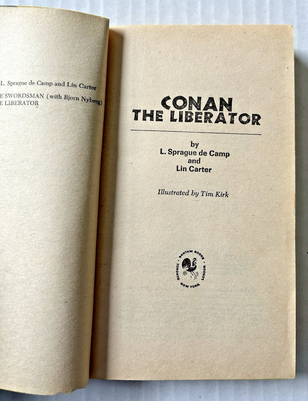 Conan the Liberator L. Sprague De Camp & Lin Carter 1st Bantam 1979 Paperback