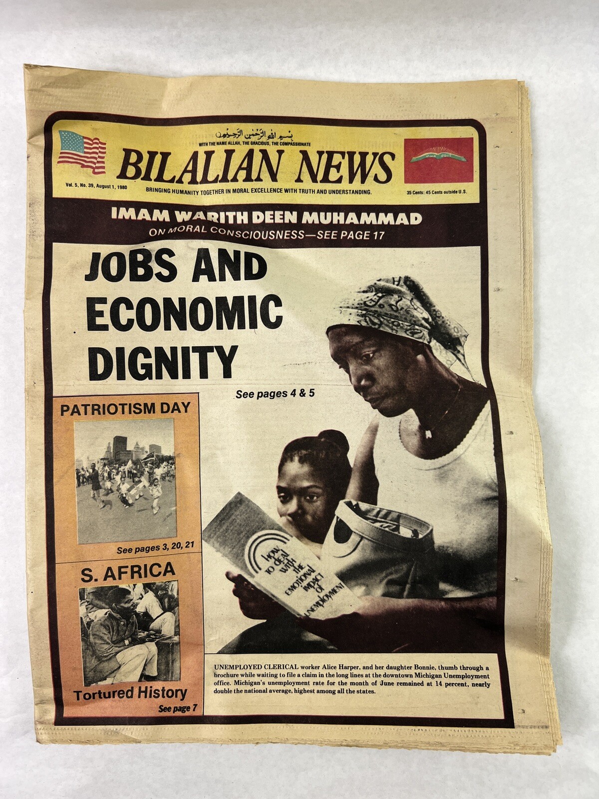 Warith Muhammad Bilalian News V.5 N.39 1980 Nation Of Islam Newspaper Vintage