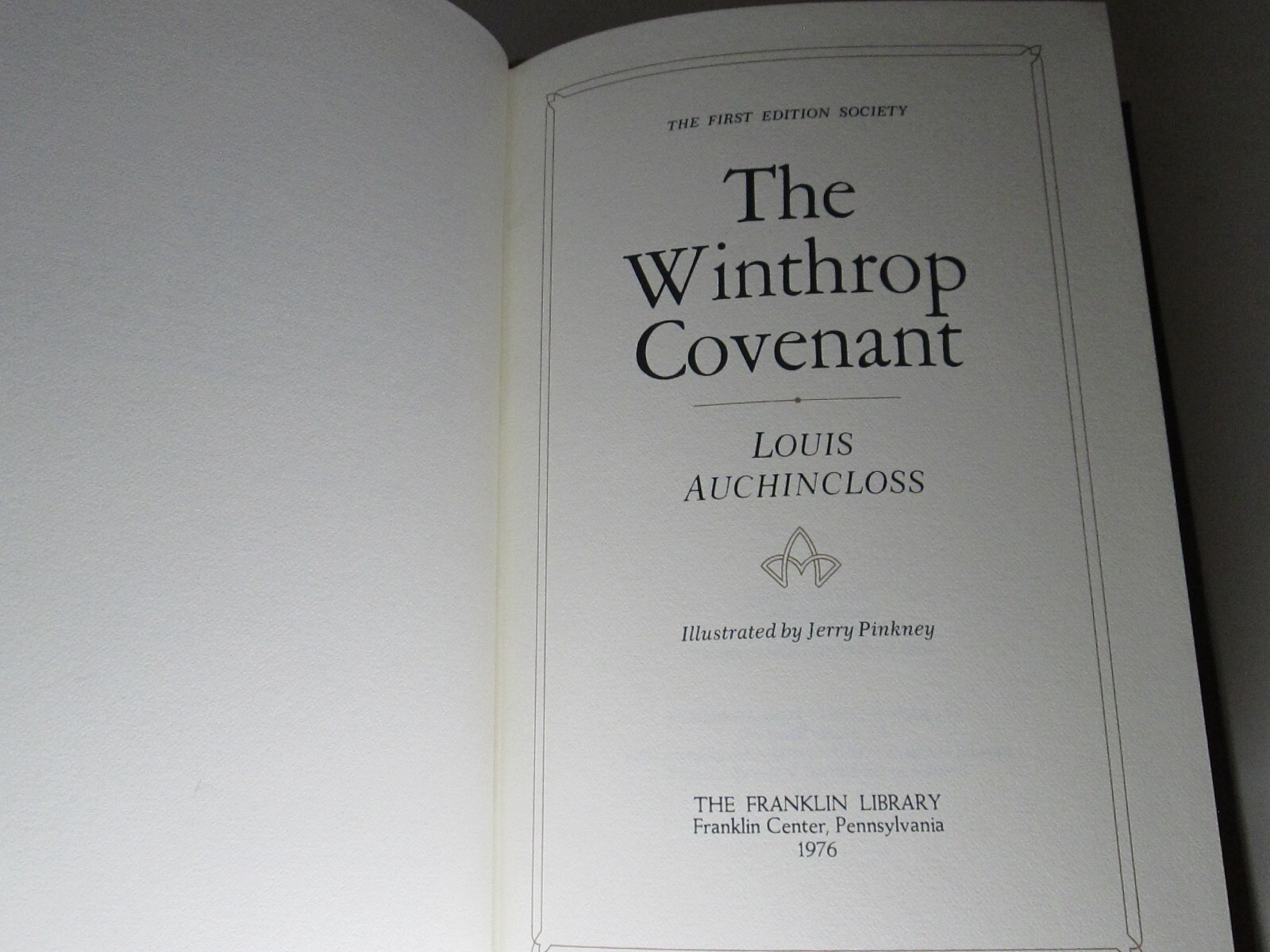 LOUIS AUCHINCLOSS The Winthrop Covenant Franklin Library Book Leather 1stEd 1976