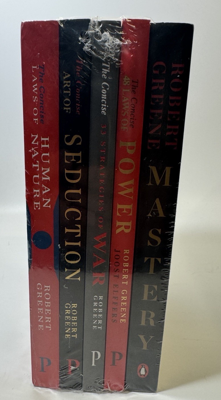 Robert Greene 5 Book Collection Set Concise Edition Mastery Laws of Power New