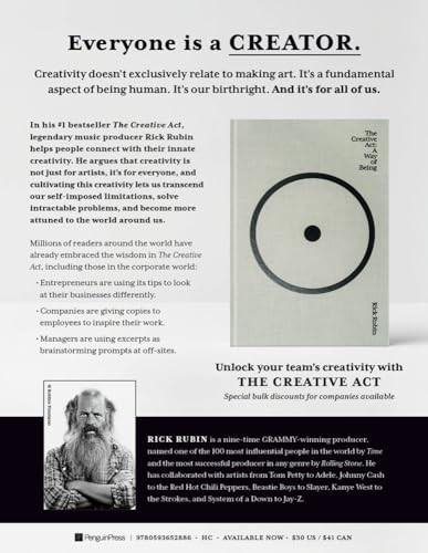 The Creative Act: A Way of Being Hardcover