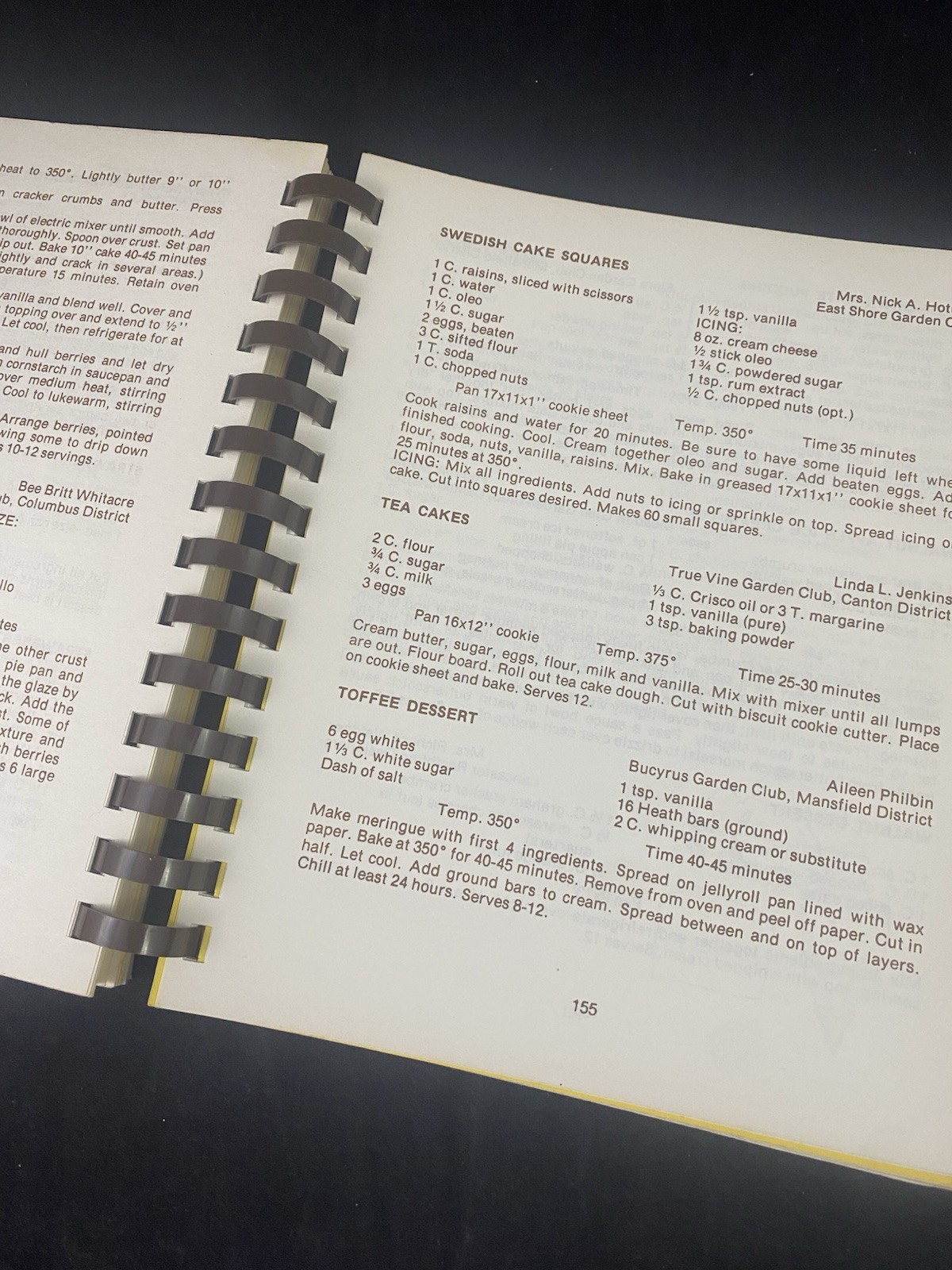 Garden Club of Ohio Cookbook Volume II Spiral Bound Over 270 pages VTG