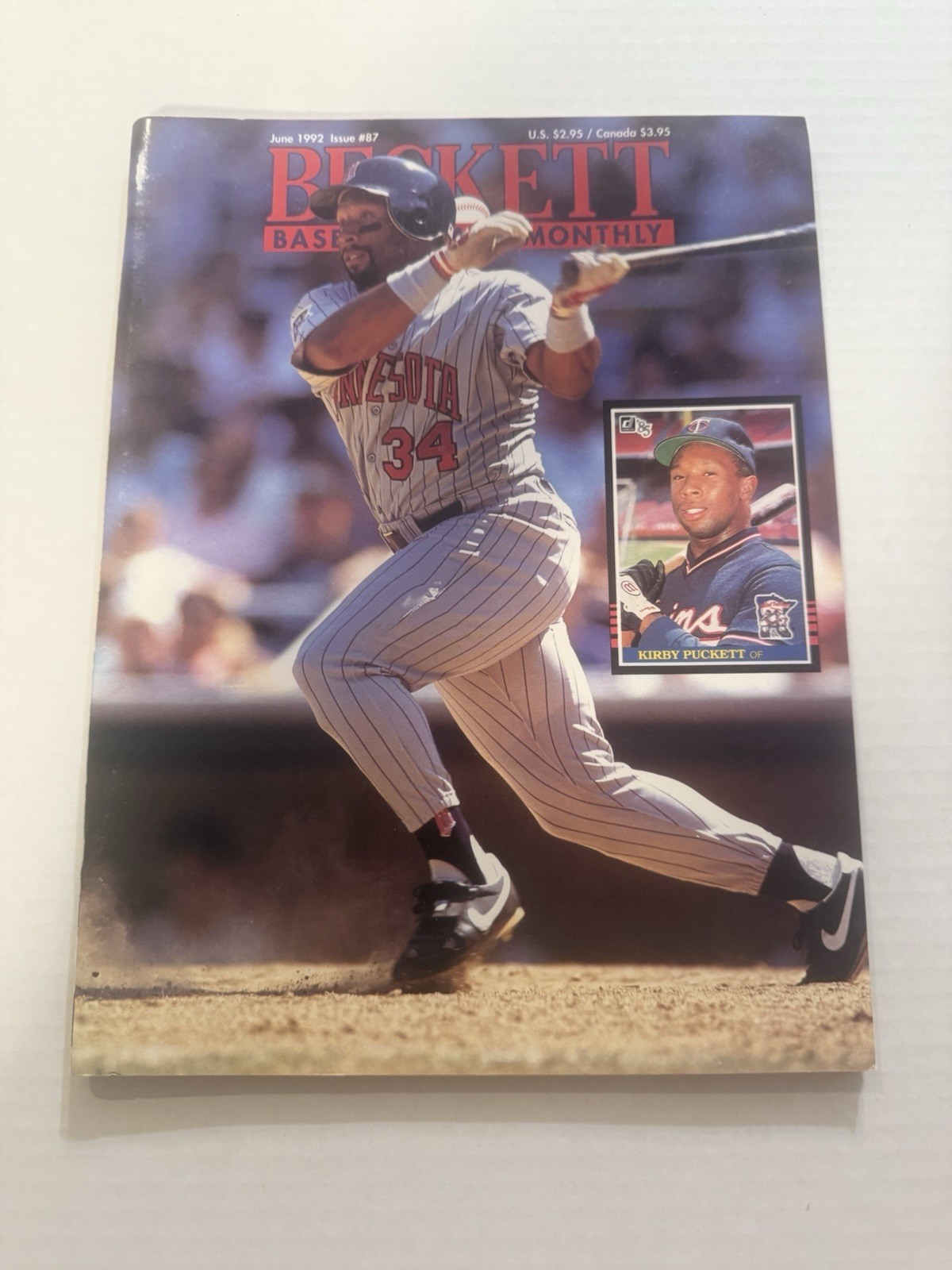 Beckett Baseball Card Monthly #87 June 1992 Kirby Puckett