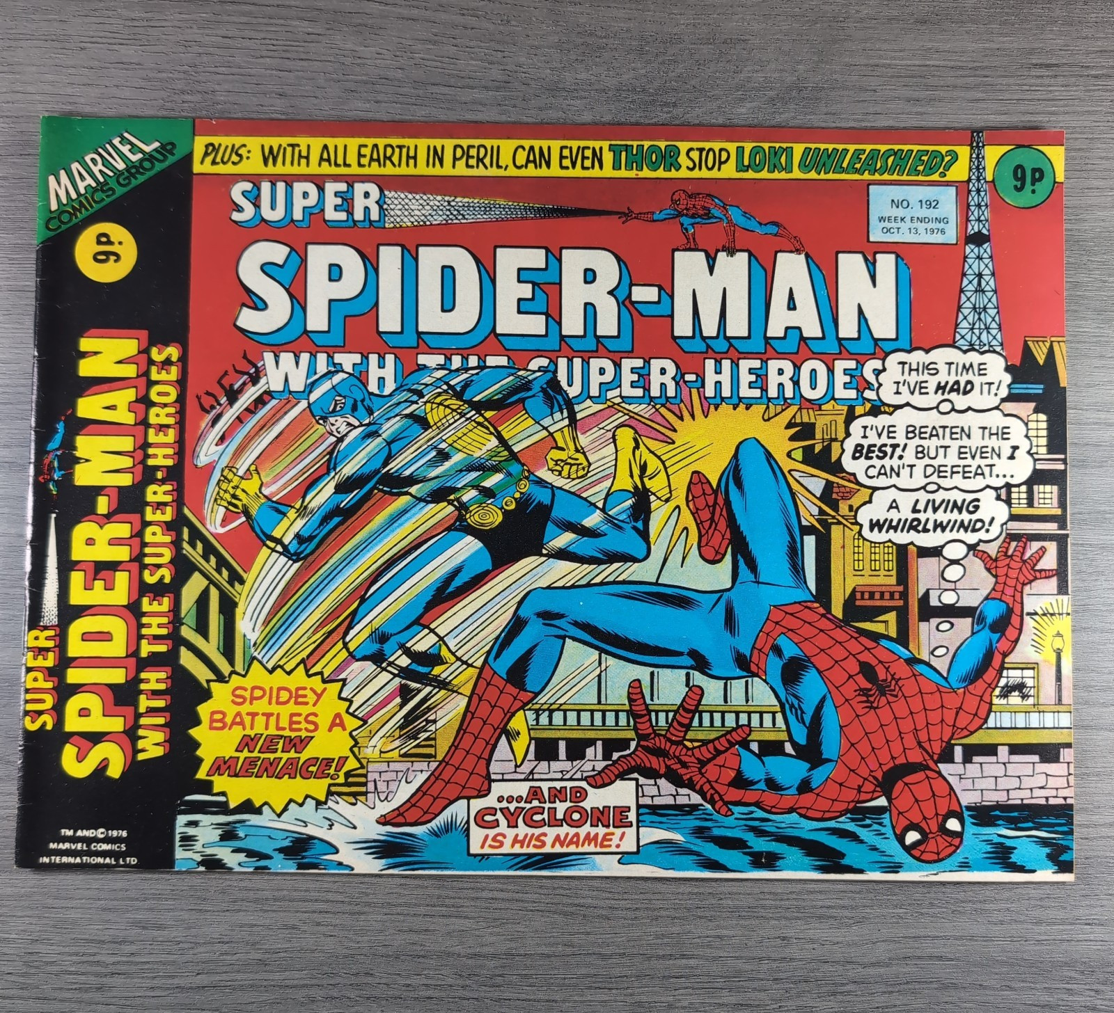 Super Spider-Man With The Super Heroes No. 192 Marvel Comics 13th October 1976