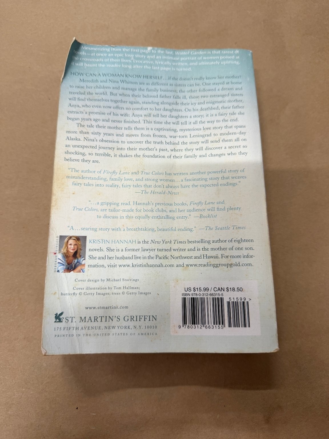 Winter Garden Kristin Hannah A Novel Fiction St. Martin’s Griffin Book