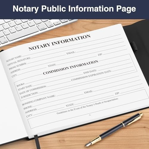 Notary Journal Log Book – Hardcover with 485 Entries, Privacy Guard, 200 Pages,