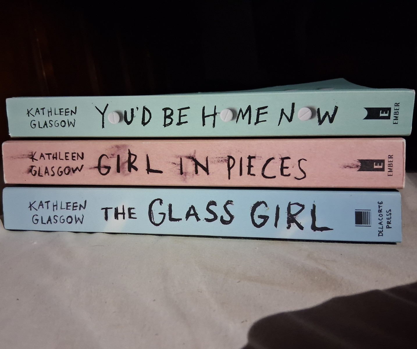 Kathleen Glasgow 3-Book Hardcover Set: Girl in Pieces, You’d Be Home Now