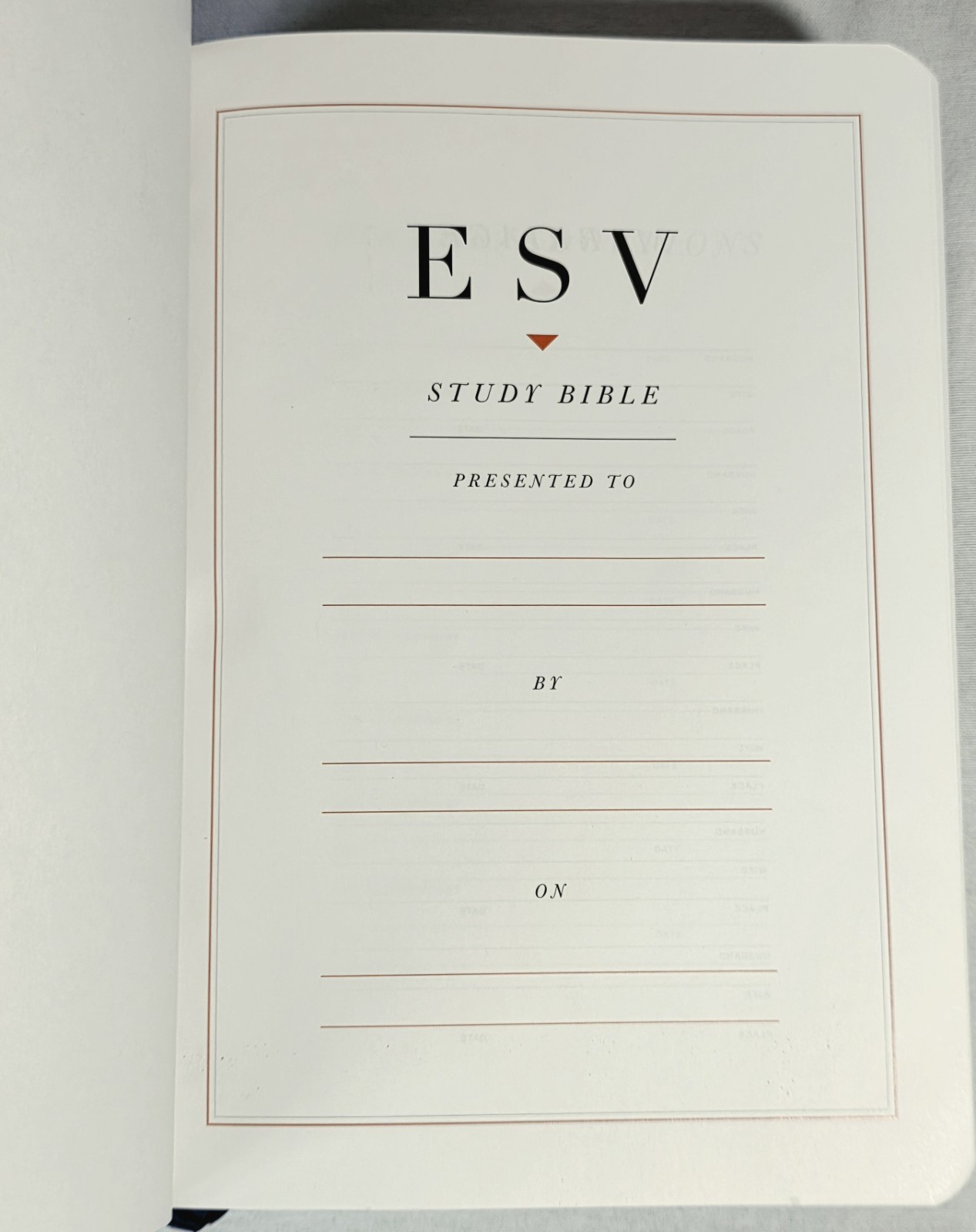 ESV Crossway Leather Study Bible New With Box