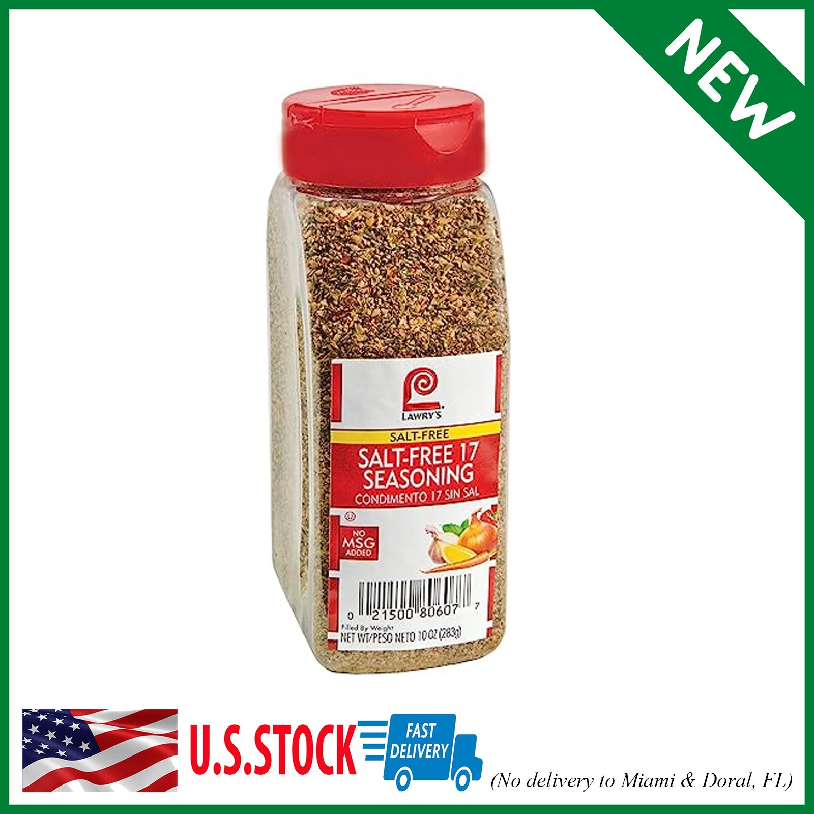 Lawry’s Salt Free 17 Seasoning, MSG Free, 10 oz