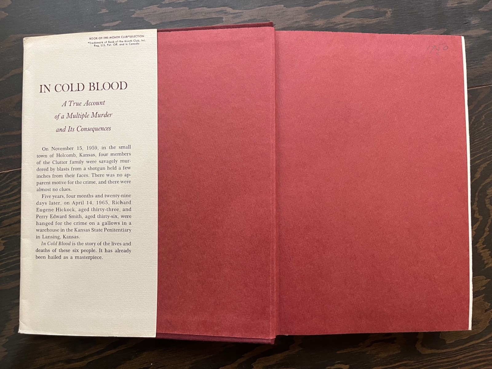 In Cold Blood by Truman Capote First Edition (1965, Hardcover)