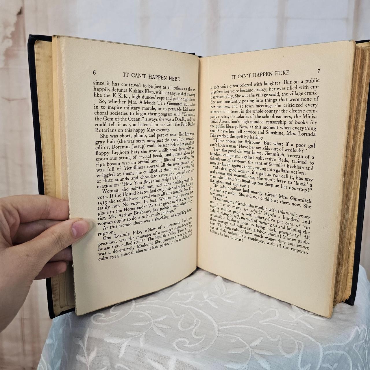It Can’t Happen Here Sinclair Lewis 1935 Antiquarian Book Blue Novel Dystopian