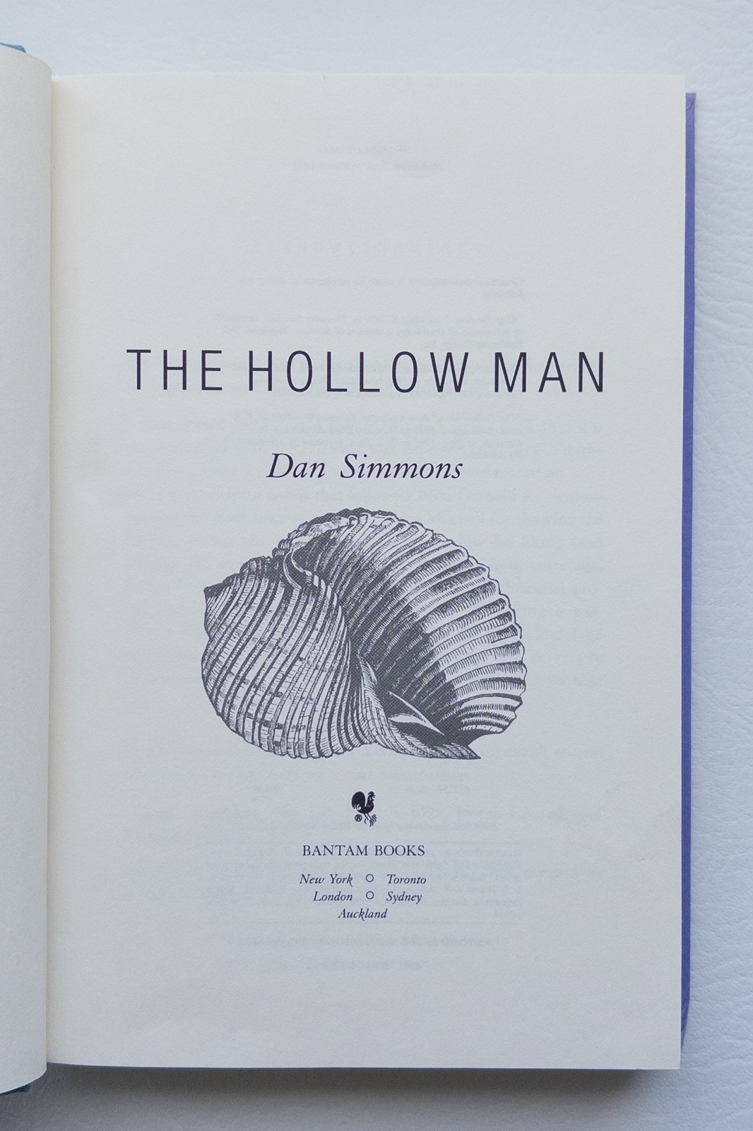 The Hollow Man Dan Simmons Bantam 1992 1st Edition 1st Print Hardcover