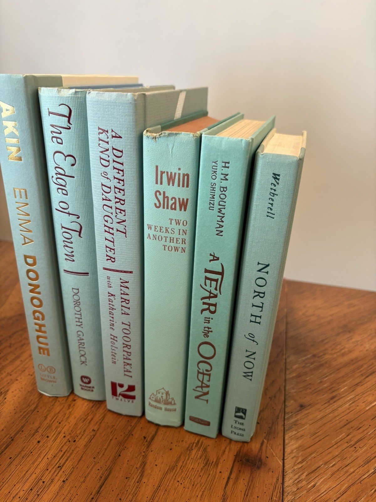 Aqua Blue Book Bundle Lot Of 6, Hardcover Hardback Books, Decor Staging Props