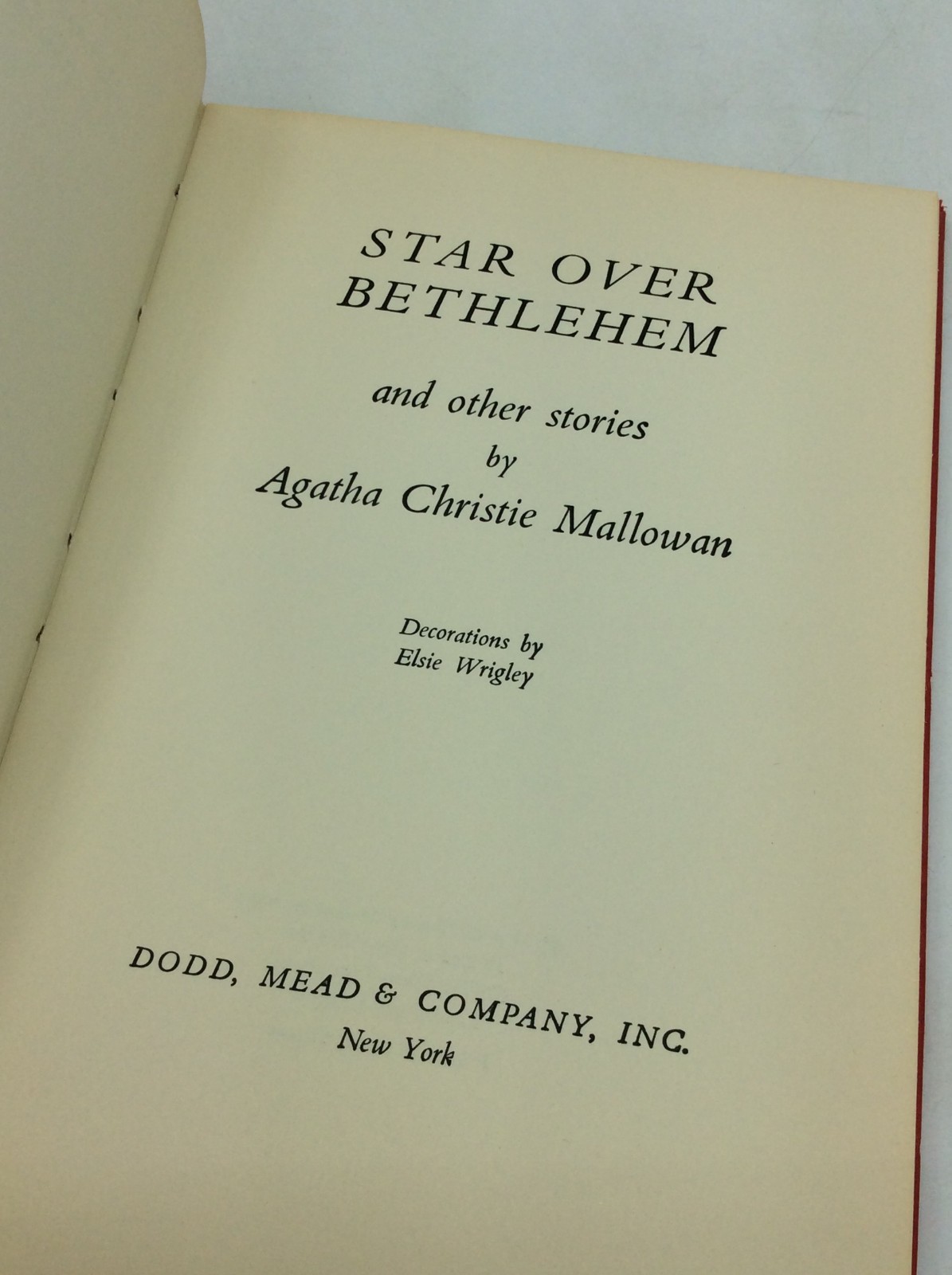STAR OVER BETHLEHEM & Other Stories – Agatha Christie – 1965 1st ed – Christmas