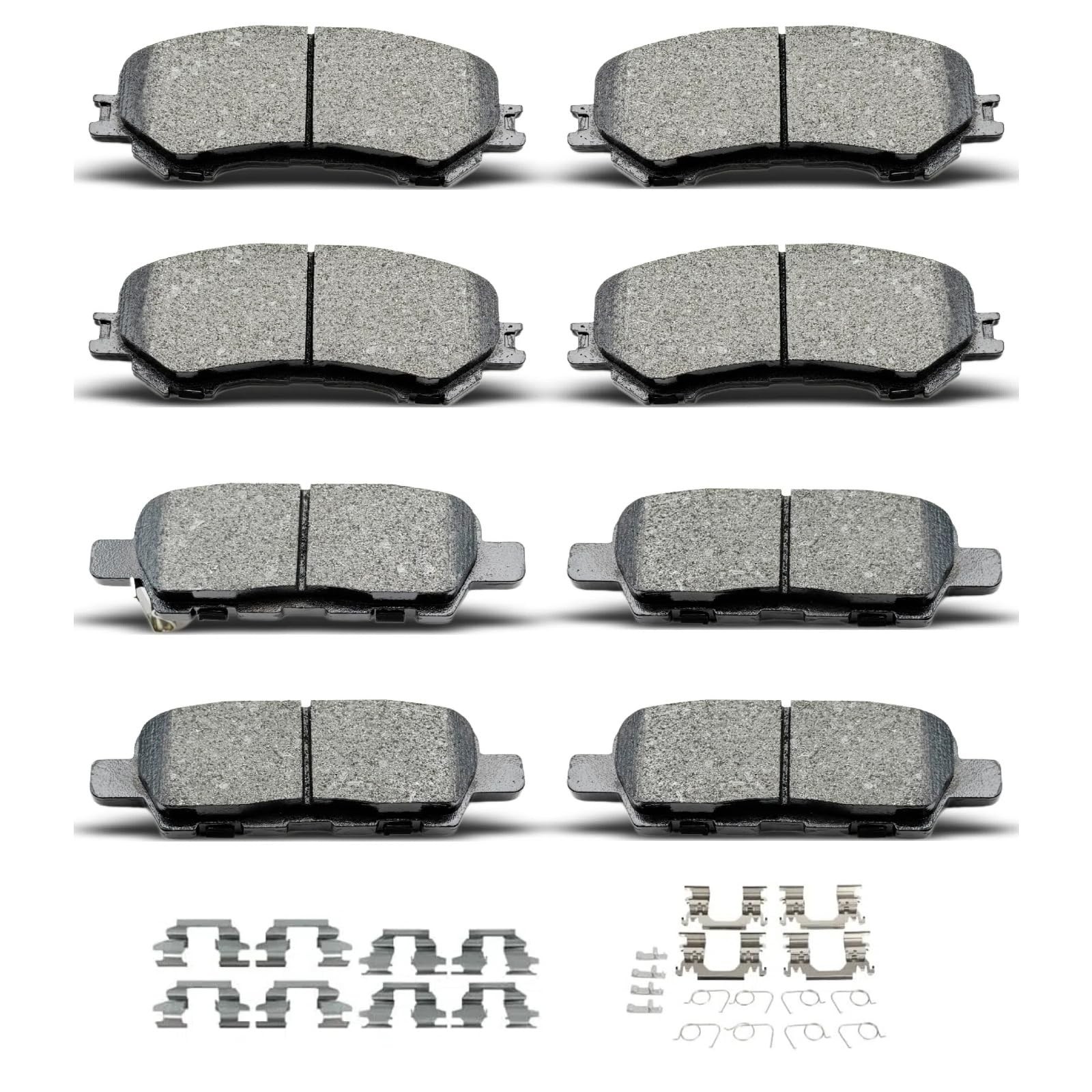 Ceramic Front Rear Brake Pads With Clips Fit For 2014-2019 For Nissan Rogue,2…