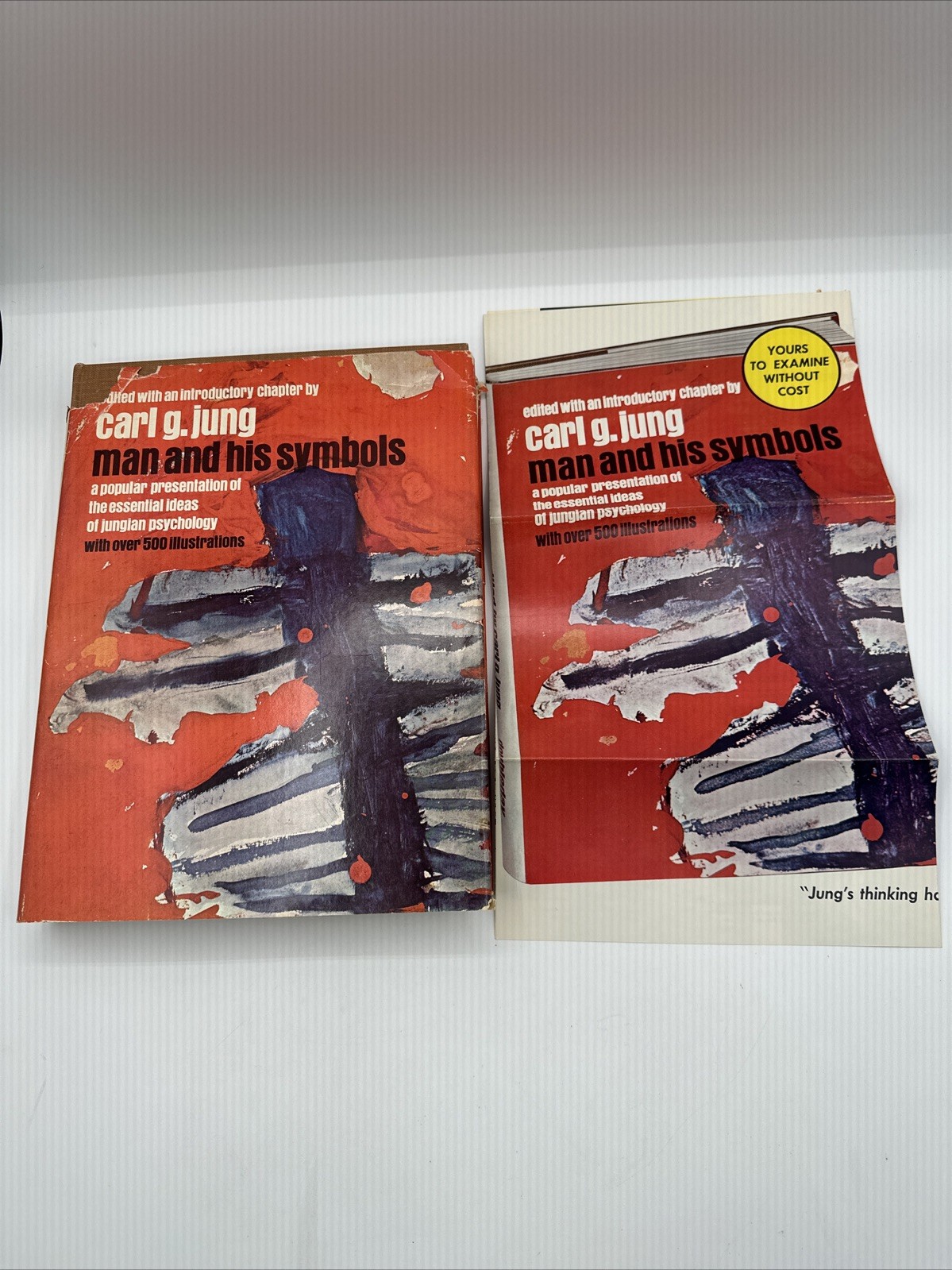 Man And His Symbols Carl G Jung Hardcover 1964 Review Copy Foldout Included HC D