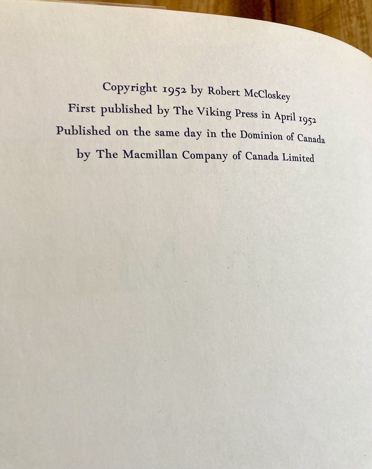 ONE MORNING IN MAINE by ROBERT McCLOSKEY 1952 FIRST PRINTING HC/DJ NEW ENGLAND