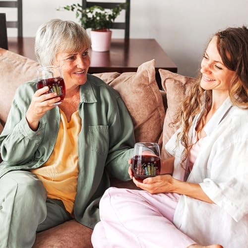 Gifts for Women, Book Lover Wine Glasses 17oz, Gifts for Readers Book Lovers