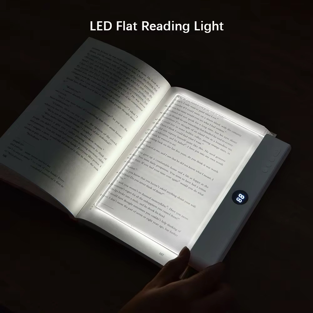 LED Book Light Night Light 2 in 1 USB Rechargeable 3 Color Stepless Dimming