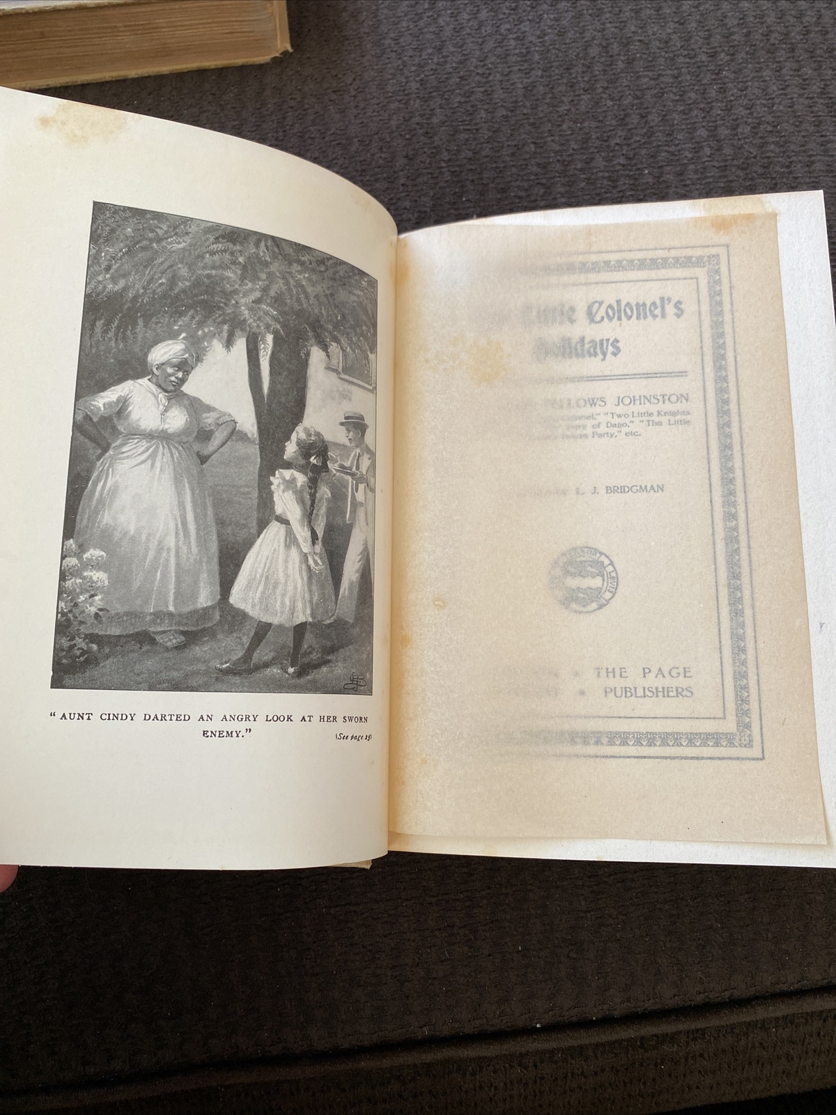 Lot of 2 Little Colonel books by Annie Fellows Johnston – 1920’s Vintage HC