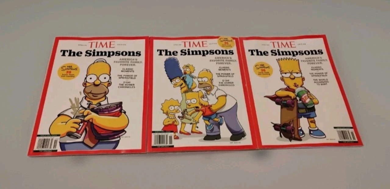 The Simpsons Time Magazine Special Edition 2025 Complete Set Homer Bart 36 Years