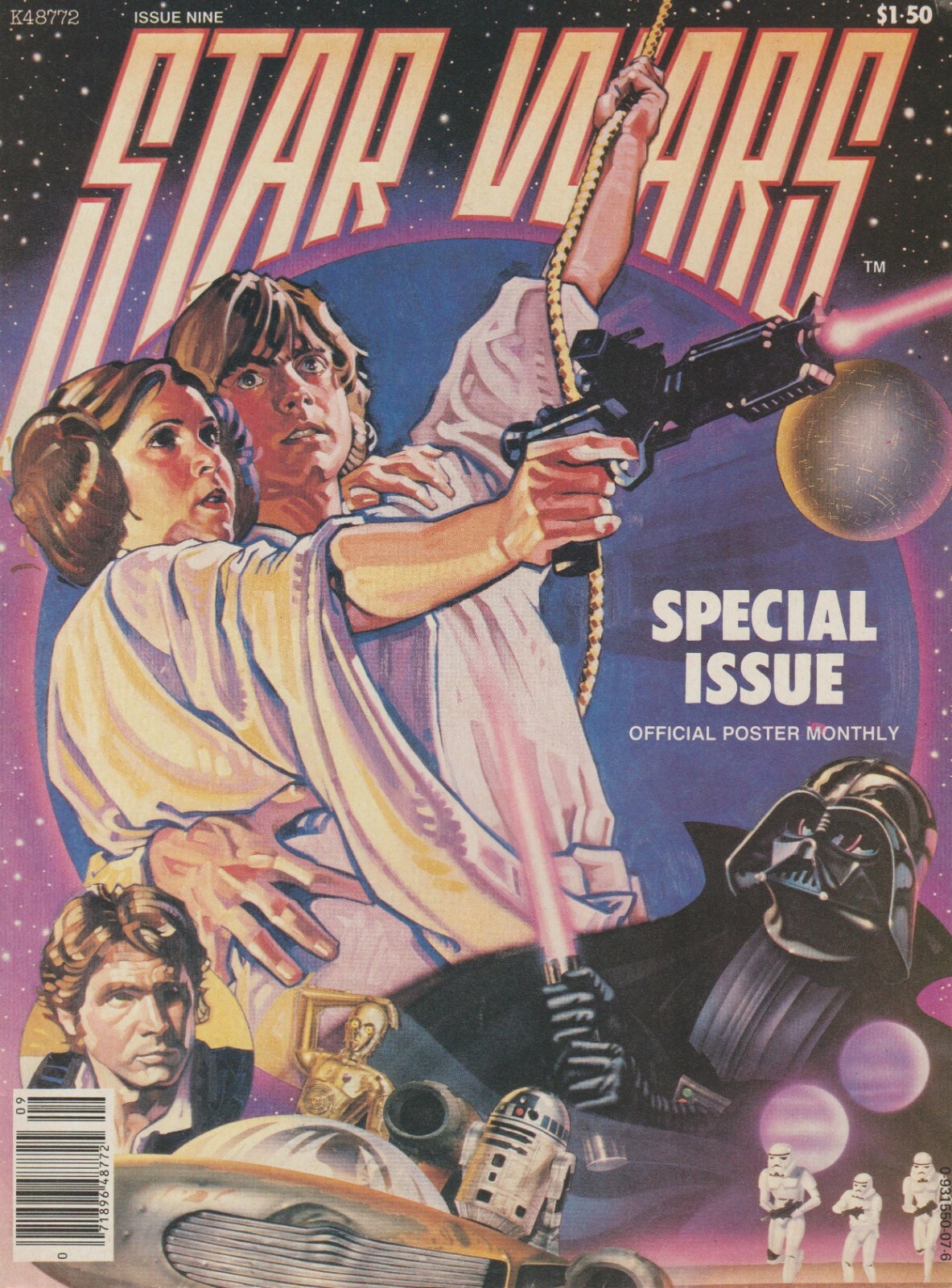 Star Wars Official Poster Monthly issue 9 Giant 34 x 23 inches poster 1977