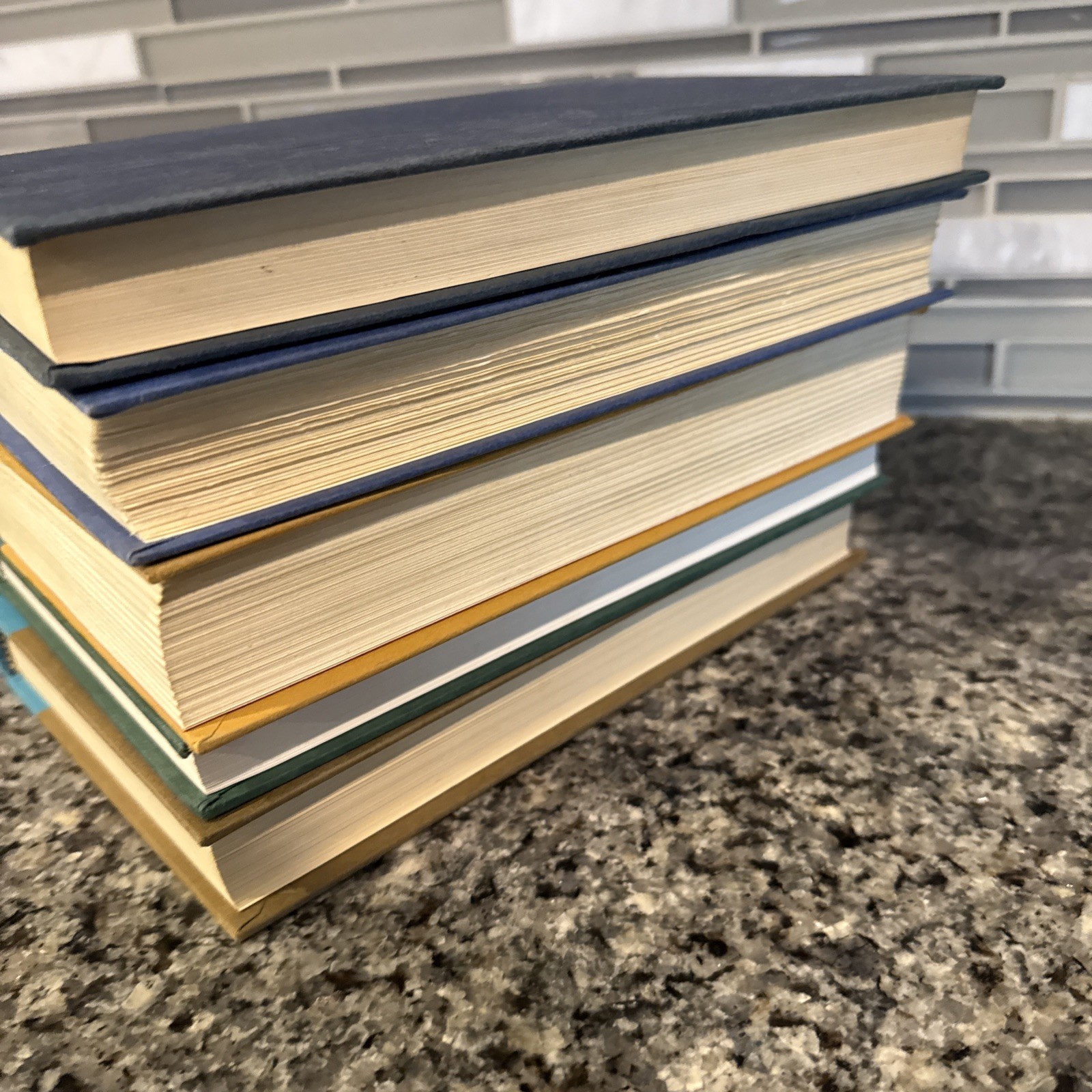 Vintage Decorative Book Lot of 5 📚 Green Aqua Spines Atlantic Affair Deco Shelf