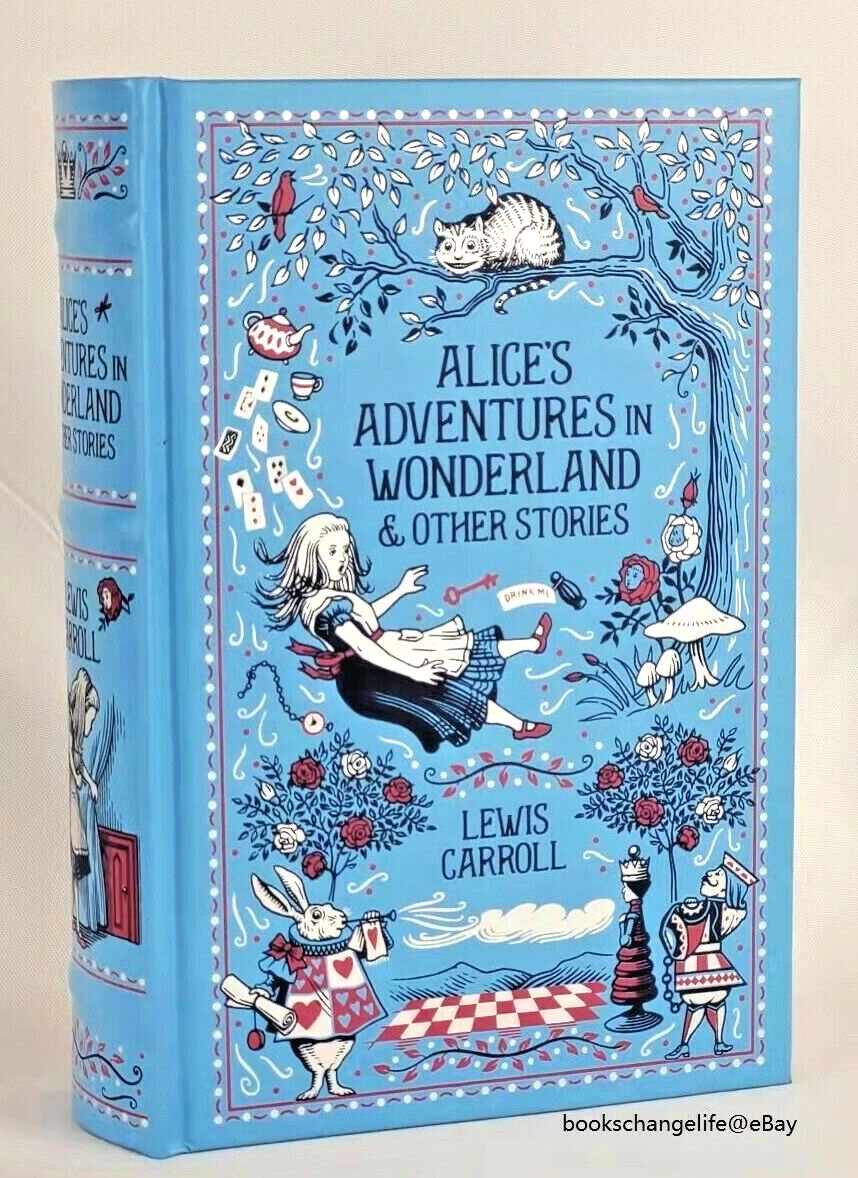 ALICE’S ADVENTURES IN WONDERLAND Lewis Carroll Leather Bound Deluxe Edition NEW
