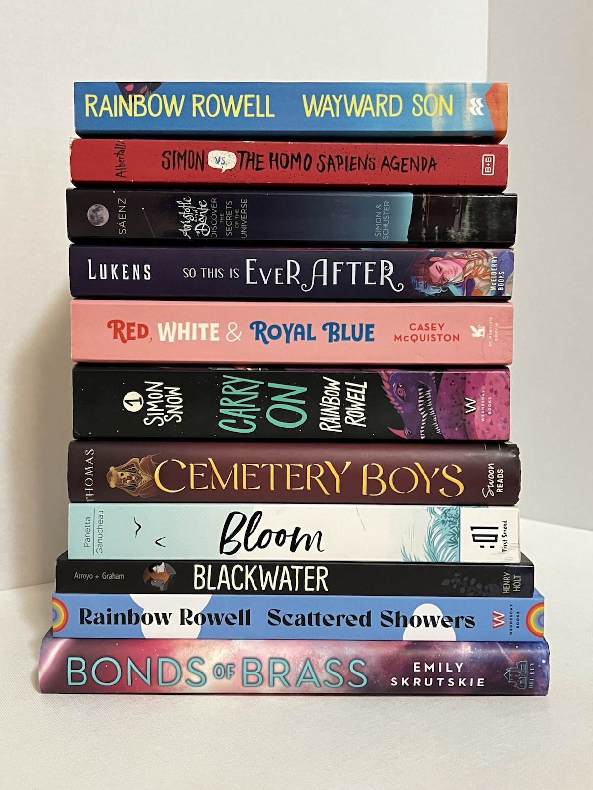 LGBT Gay Book Lot Rainbow Rowell Simon Snow Casey McQuiston Aiden Thomas Saenz